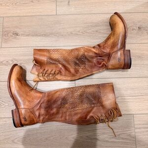 Bed Stu Cambridge Tall Leather Boots Teak Rustic